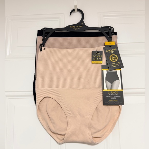 kathy ireland Other - Kathy Ireland Nude and Black High-Waisted Seamless Shaping Briefs - 3 Pack